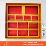 Hộp Quà Tết Đựng Yến Sào Nha Trang Loại Lớn 12 Hủ - Kiểu Âm Dương