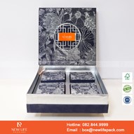 Hộp Trung Thu Cao Cấp NewlifePack Mẫu 02 - 4 Bánh - Kiểu Hộp Âm Dương