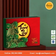 Bộ Hộp Trung Thu 6 Bánh - (mã V7) 200gr-250gr - Kiểu Âm Dương bồi carton